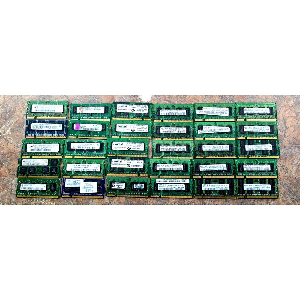 Lot of 30 DDR2 1Gb SODIMM Laptop Ram - UNTESTED